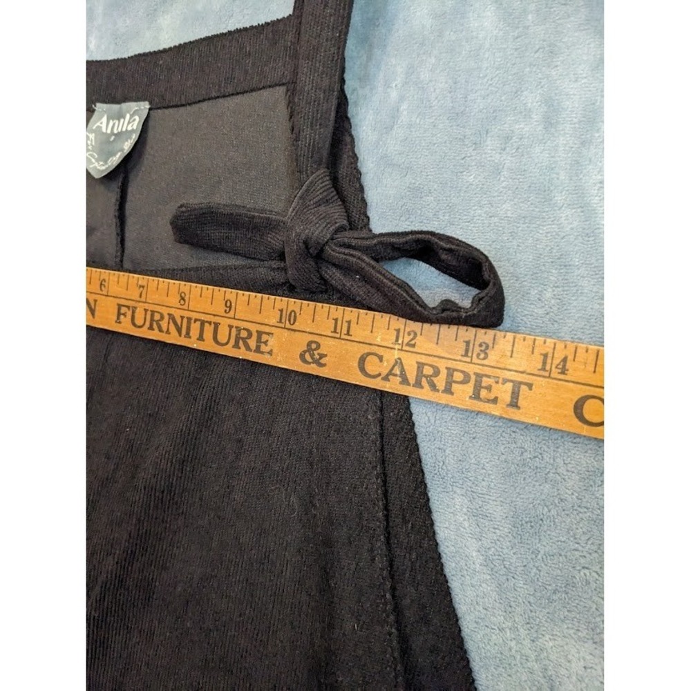 Arula Women Corduroy Overalls Size B Black Wide Leg Romper Jumpsuit Artsy Boho - Picture 8 of 13
